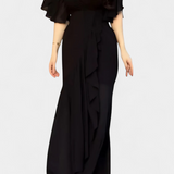 Sima Vestido Cruzado Estampado con Escote en V y Mangas Acampanadas