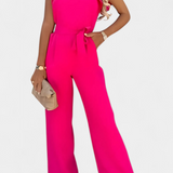 Shalonda Mono Elegante sin Mangas con Lazo