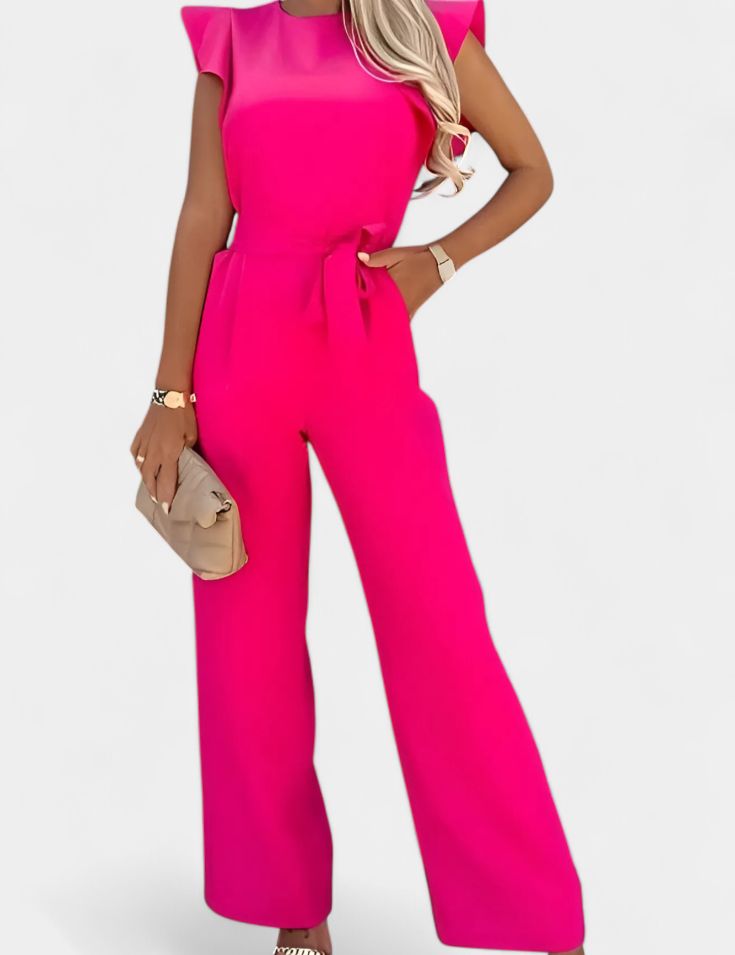 Shalonda Mono Elegante sin Mangas con Lazo