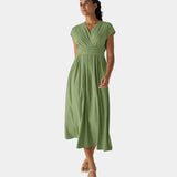 LYNN - Elegante Vestido Cruzado con Cintura Alta