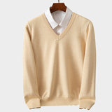 Manuel™ | Suéter de hombre de puro cachemir con cuello en V