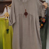 MANDIRA | Vestido de algodón y lino