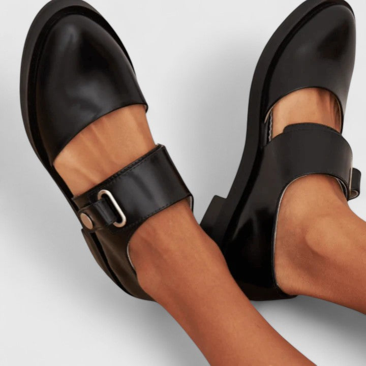 Elena™ | Zapatos Negros Mujer con Hebilla