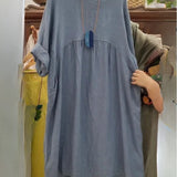 MANDIRA | Vestido de algodón y lino