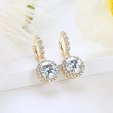 Pendientes Colgantes Redondos en Moissanite
