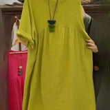 MANDIRA | Vestido de algodón y lino