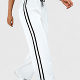 Alanys Pantalón Deportivo de Pierna Ancha con Detalle Lateral