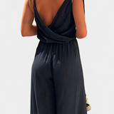 Donatila Mono de Algodón Lavado con Aberturas Laterales y Escote Cruzado