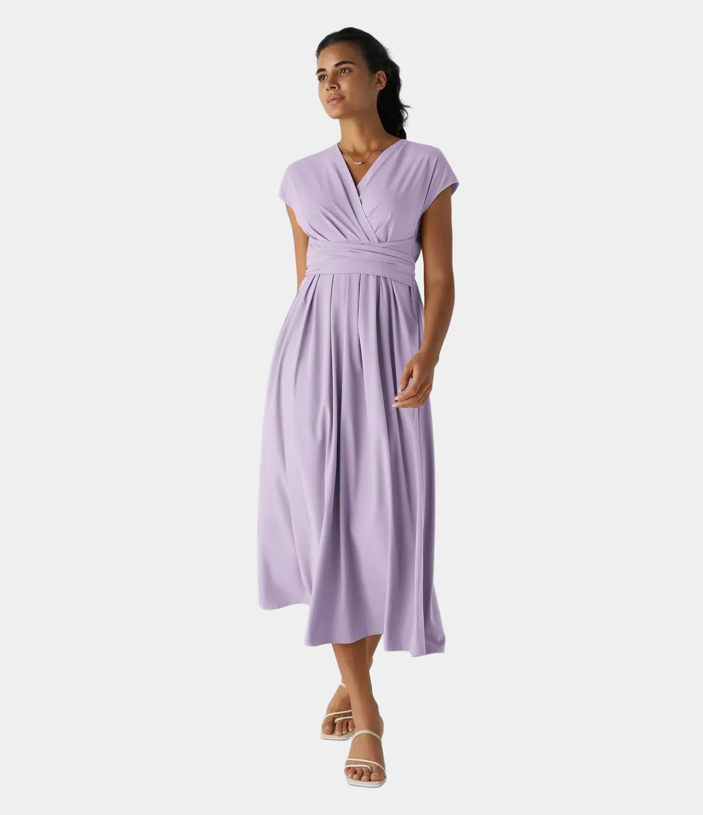 LYNN - Elegante Vestido Cruzado con Cintura Alta