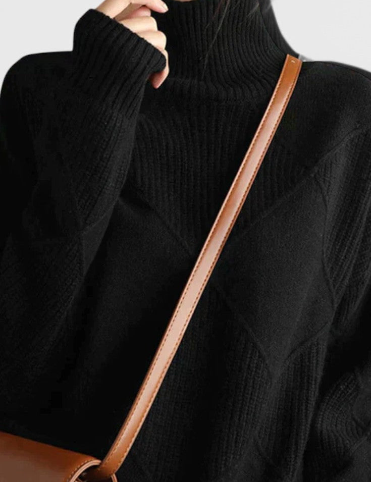 Jasmine | Jersey de Cuello Alto de Cachemira