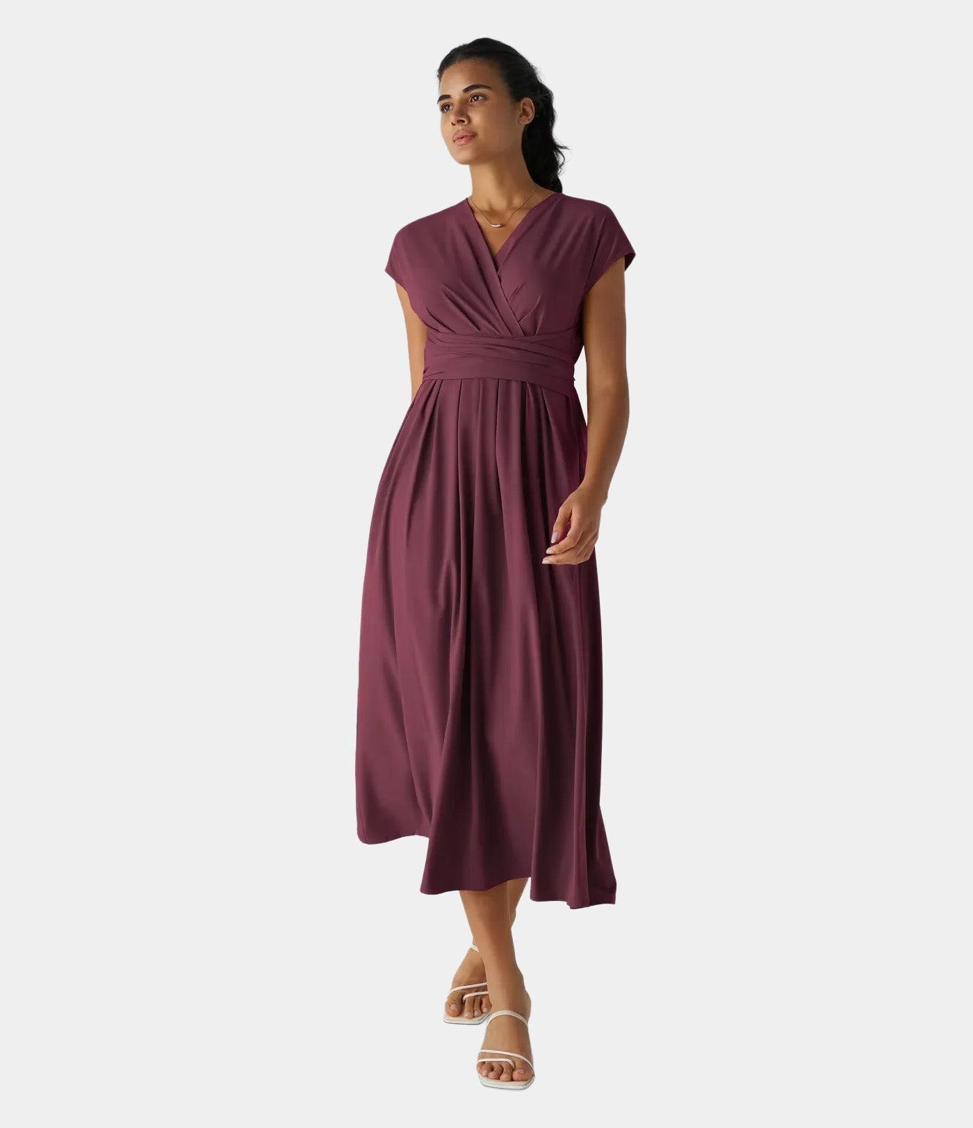 LYNN - Elegante Vestido Cruzado con Cintura Alta