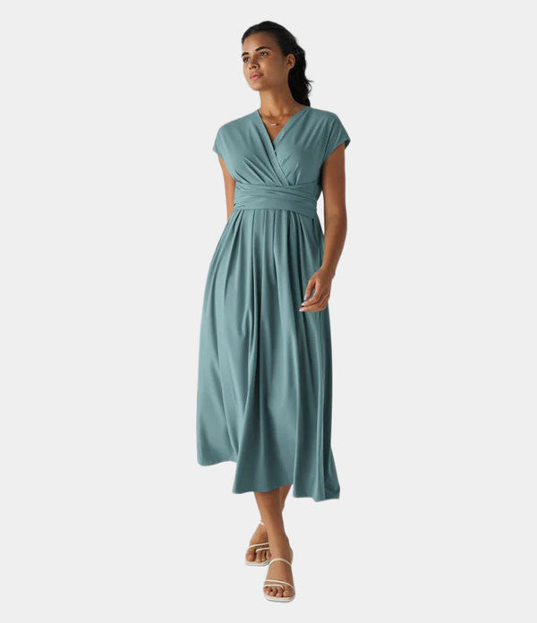 LYNN - Elegante Vestido Cruzado con Cintura Alta