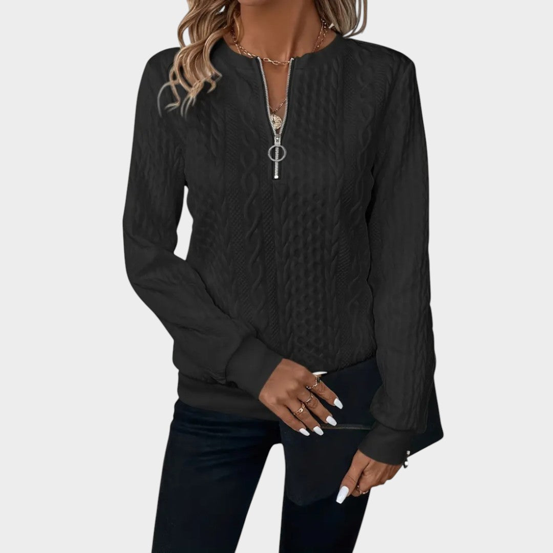 Zoey™ | Jersey de Punto con Cremallera Suave