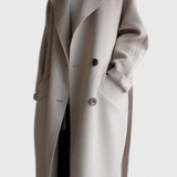 Clara™  | Abrigo Largo de Mezcla de Lana