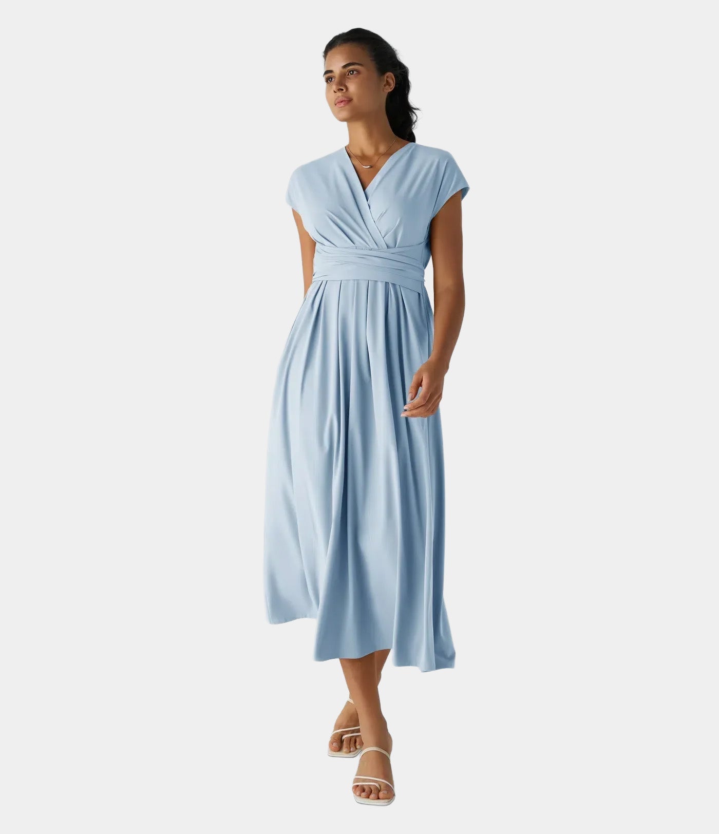 LYNN - Elegante Vestido Cruzado con Cintura Alta