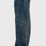 Dariya Jeans Cargo Balloon con Brillo y Aplicaciones de Pedrería