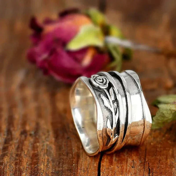Anillo Vintage de Flor en Plata