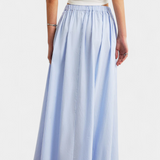 Yora Falda A-Line de Algodón con Cintura Elástica y Bolsillos