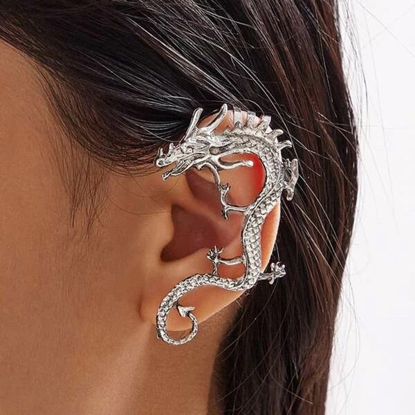 Pendientes de Dragón en Plata