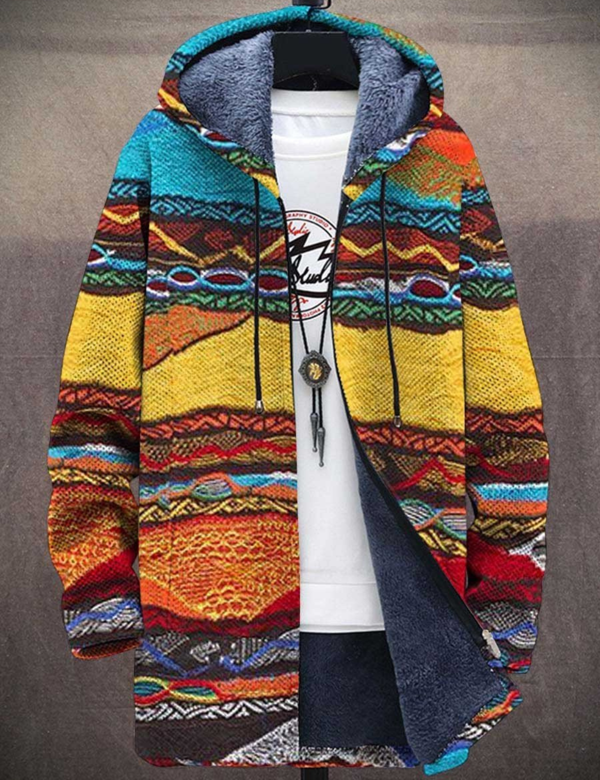 Jindalee™ | Sudadera con capucha de lujo inspirada en el arte con cremallera