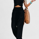 Alexia Pantalón de Algodón y Lino con Corte Fluido y Elegancia Natural