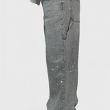 Dariya Jeans Cargo Balloon con Brillo y Aplicaciones de Pedrería