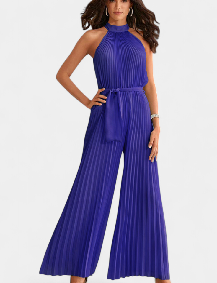 Patrizia Mono Palazzo Plisado con Cuello Halter