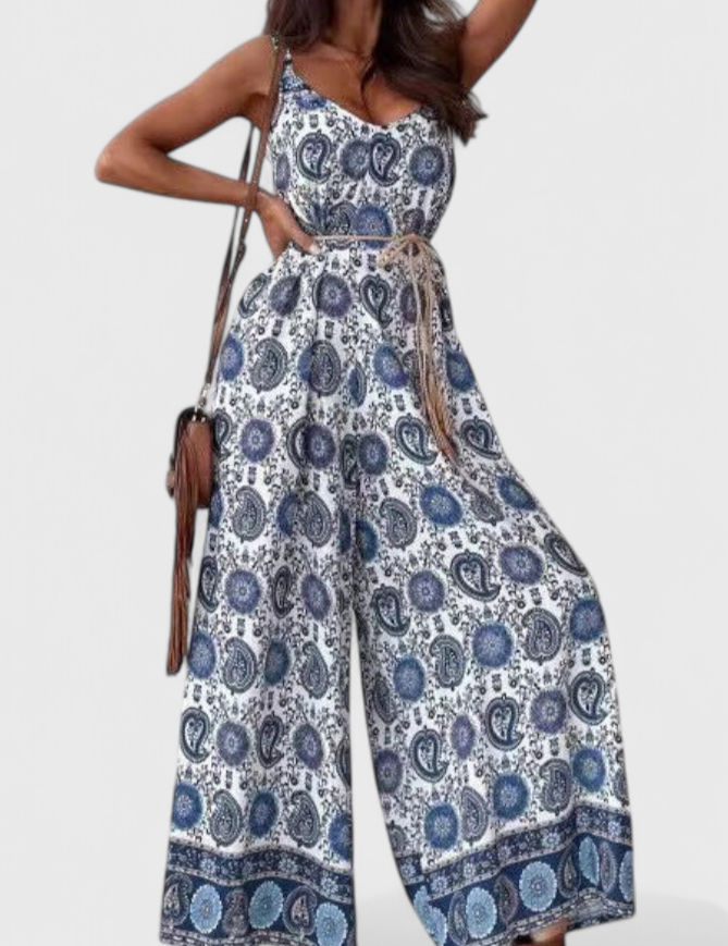 Gabriella Mono de Pierna Ancha con Estampado Audaz