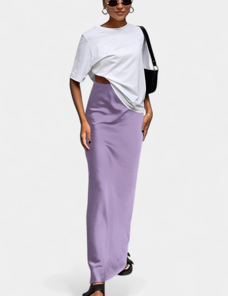 Fable Falda Maxi Utility de Diseño Liso y Estilo Pulido