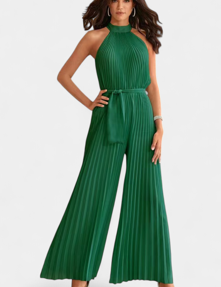 Patrizia Mono Palazzo Plisado con Cuello Halter
