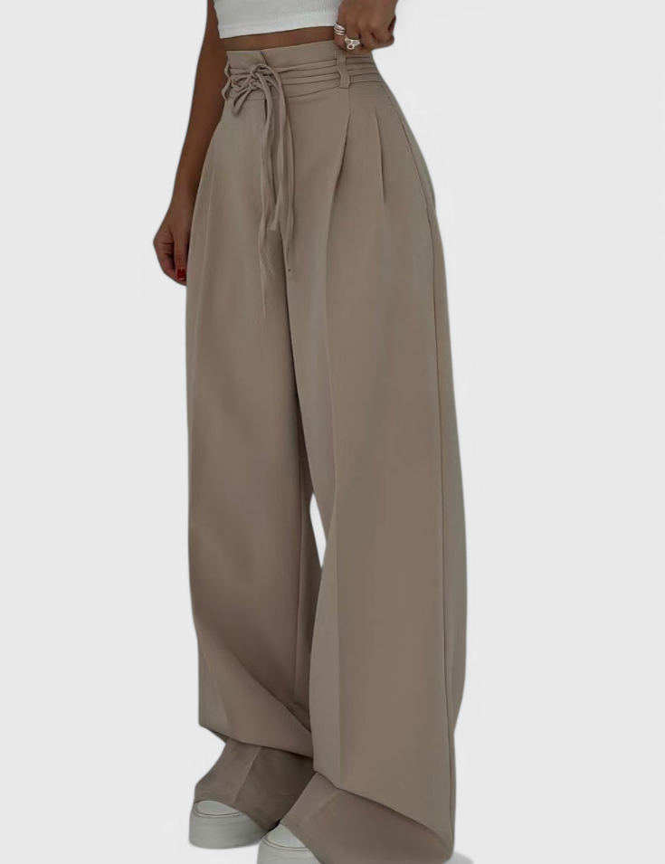 Sophie Pantalones de pierna ancha con cordones