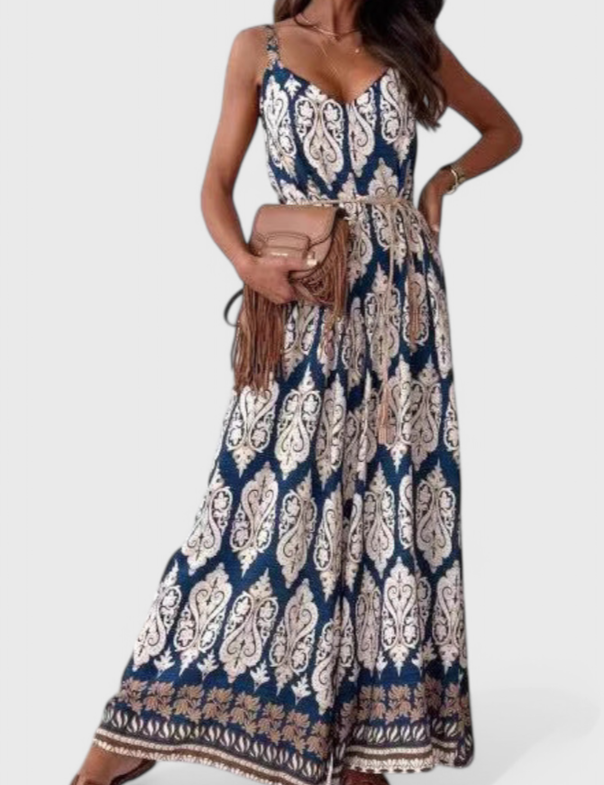 Gabriella Mono de Pierna Ancha con Estampado Audaz