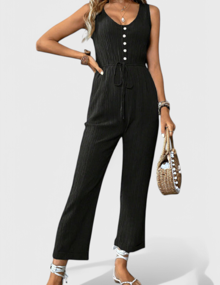 Marisela Mono Texturizado con Escote en V