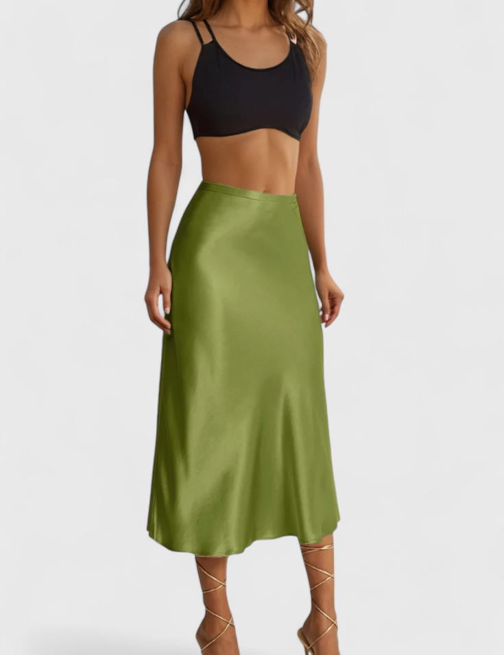 Maxima Falda Midi con Cintura Alta