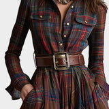 Beatriz™ ❘ Vestido largo de cuadros