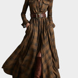 Beatriz™ ❘ Vestido largo de cuadros