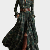 Beatriz™ ❘ Vestido largo de cuadros