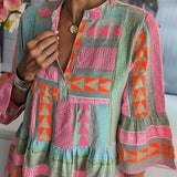 Juliane | Vestido Boho de Swing con Detalles de Volantes