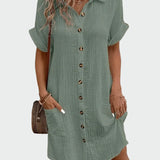 ELIRA | VESTIDO CAMISERO LIGERO Y NATURAL