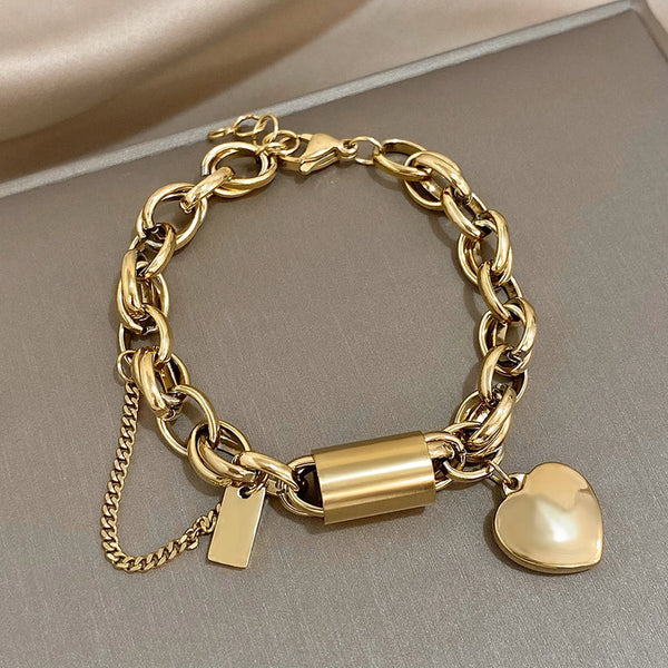 Pulsera Gruesa de Oro