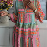 Juliane | Vestido Boho de Swing con Detalles de Volantes