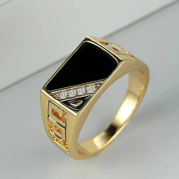 Anillo Old Money de Oro y Cristales