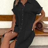 ELIRA | VESTIDO CAMISERO LIGERO Y NATURAL