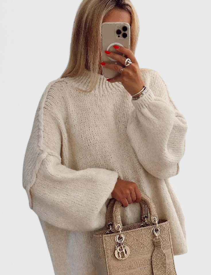 Cassia | Jersey de Punto Oversized con Mangas Globo