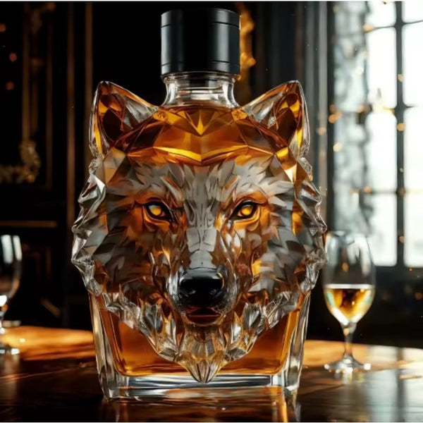 Botella de Whiskey Cabeza de Lobo