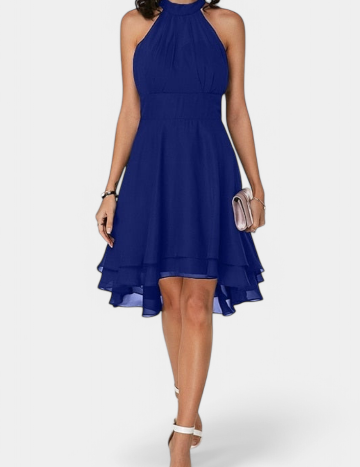 Anouk Vestido de Gasa con Volantes y Silueta Entallada