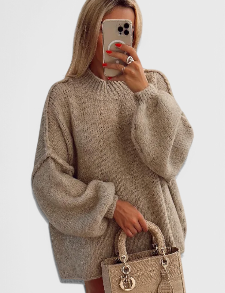 Cassia | Jersey de Punto Oversized con Mangas Globo