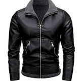 Mateo™ | Chaqueta de cuero elegante de felpa