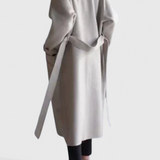 Clara™  | Abrigo Largo de Mezcla de Lana