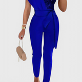 Layla Mono de Lentejuelas de Un Solo Hombro